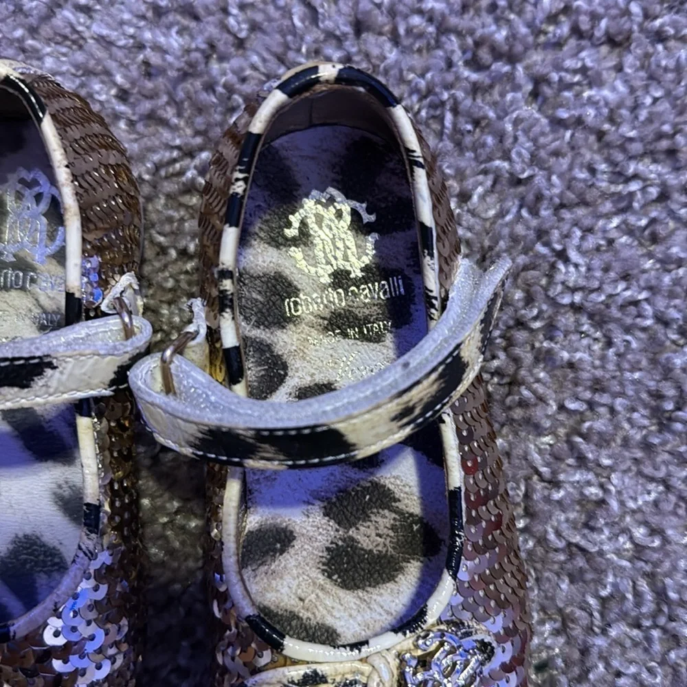 Sequin Roberto cavalli Mary Jane toddler ballet flats